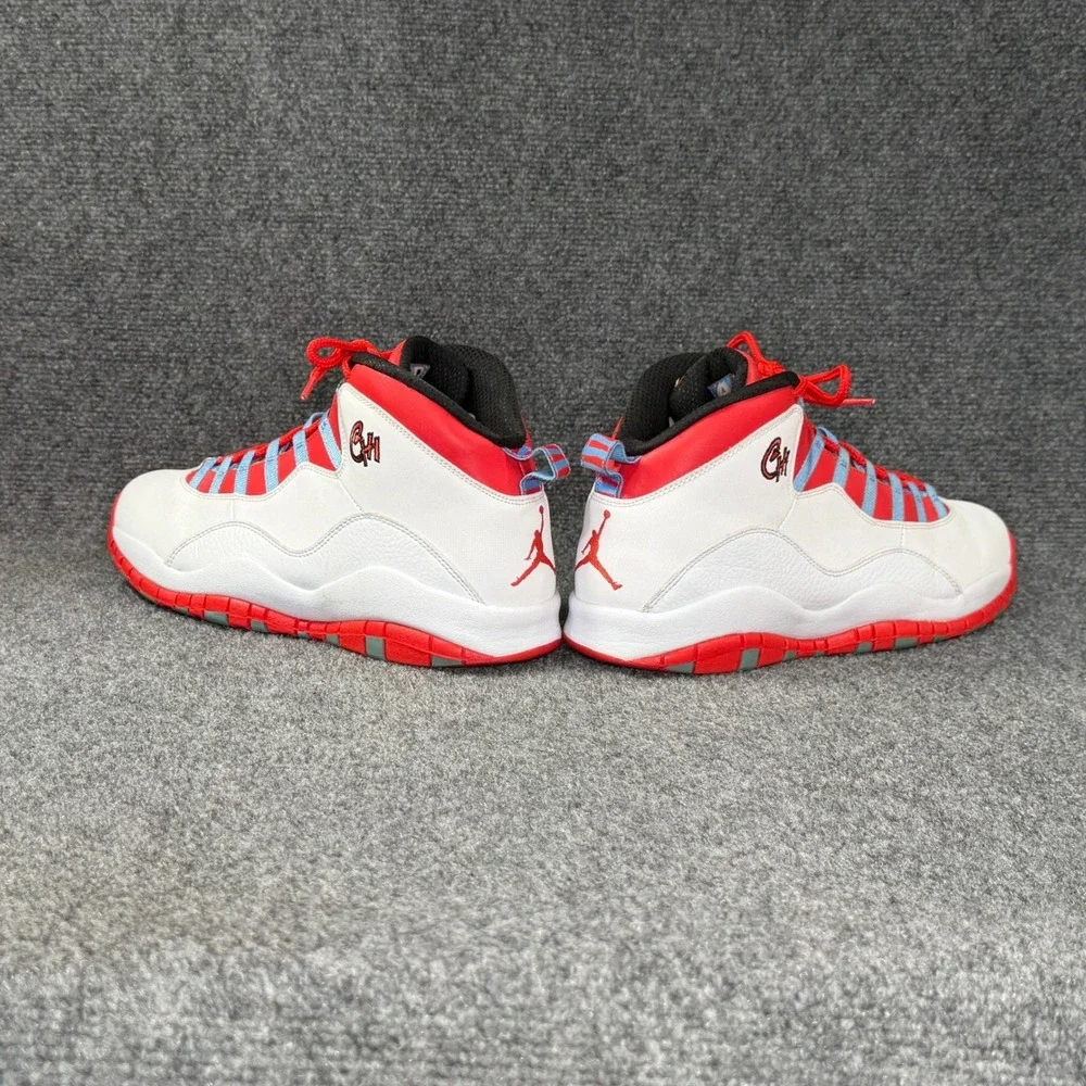 Jordan 10 Retro Basketball Shoes Mens 13 Chicago Flag White Red Athletic Sneaker
